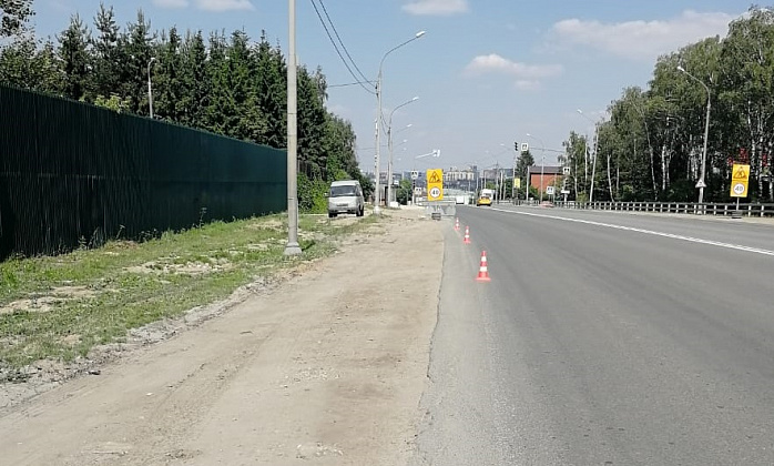 Проезжую часть расширили возле жилого дома в Рязановском