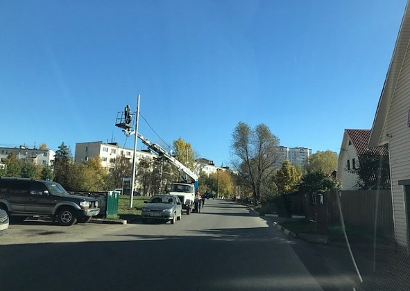 Опоры линии освещения установят вдоль дороги от Подольска к Рязановскому