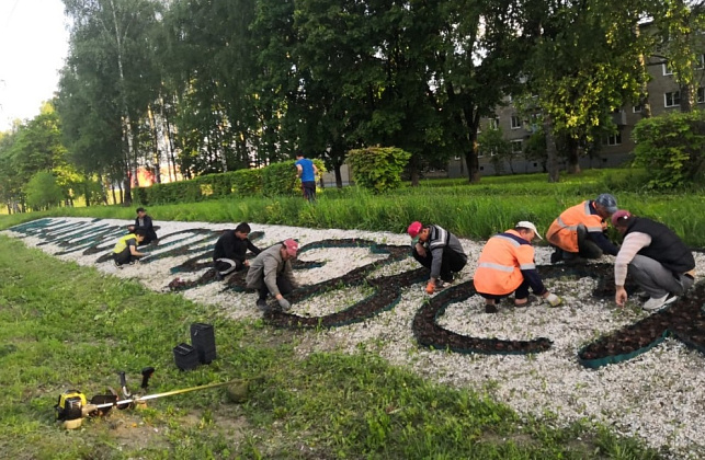  Однолетние цветы высадят на клумбе в Михайлово-Ярцевском  